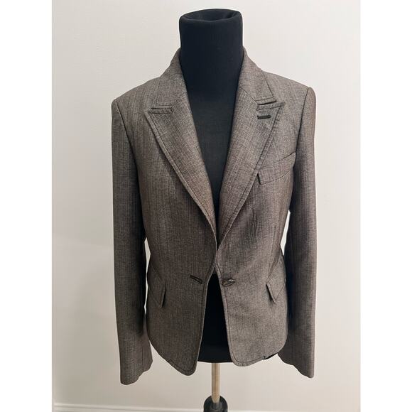 THE LIMITED Blazer Brown 1 Button Size XS - Picture 1 of 7